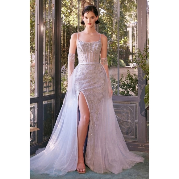 Bejeweled Soft Gown A1361 - Picture 1 of 4